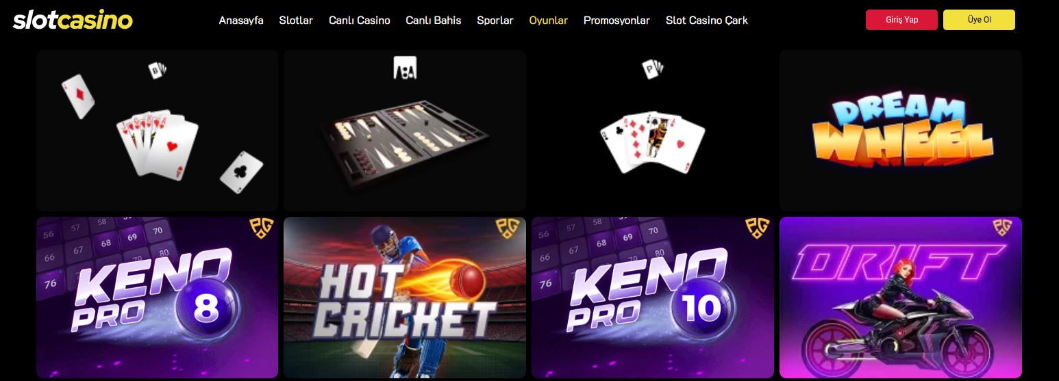 Slotcasino Üyelik